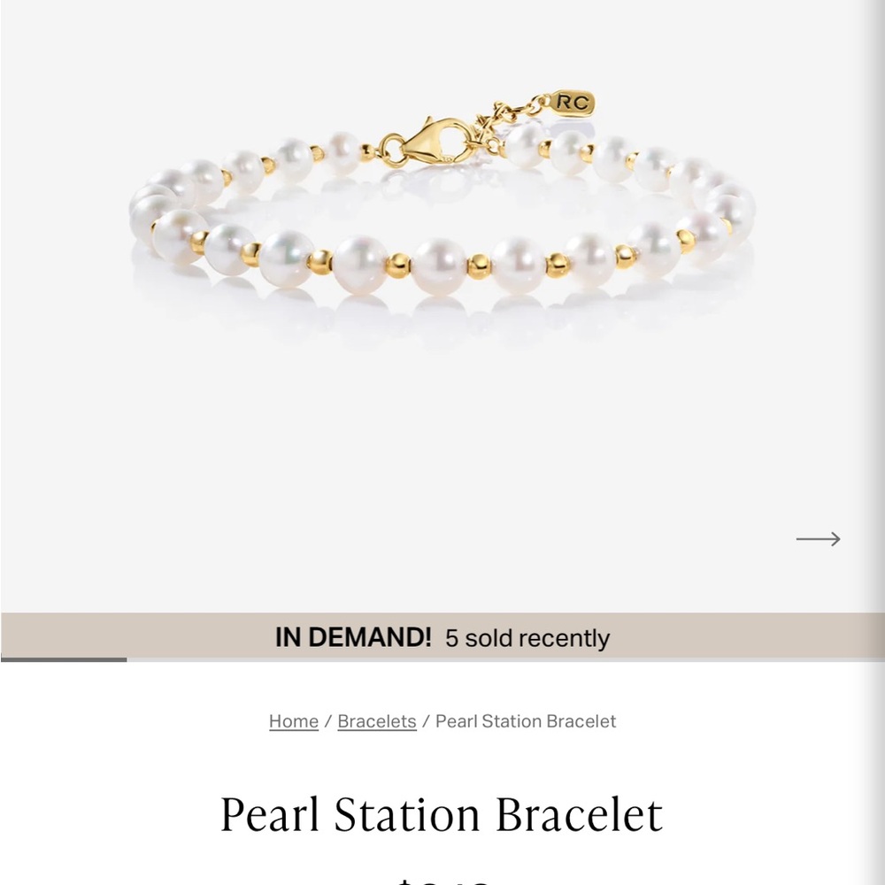 RING CONCIERGE RC Pearl Station Bracelet